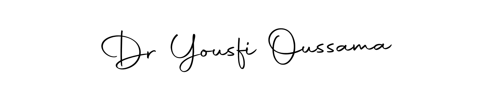 How to make Dr Yousfi Oussama name signature. Use Autography-DOLnW style for creating short signs online. This is the latest handwritten sign. Dr Yousfi Oussama signature style 10 images and pictures png