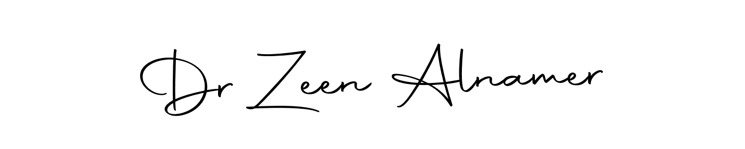 How to make Dr Zeen Alnamer name signature. Use Autography-DOLnW style for creating short signs online. This is the latest handwritten sign. Dr Zeen Alnamer signature style 10 images and pictures png