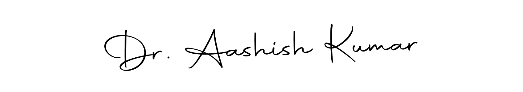 How to make Dr. Aashish Kumar name signature. Use Autography-DOLnW style for creating short signs online. This is the latest handwritten sign. Dr. Aashish Kumar signature style 10 images and pictures png