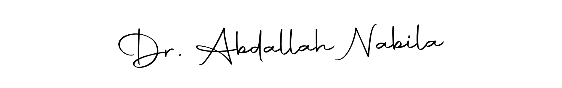 You should practise on your own different ways (Autography-DOLnW) to write your name (Dr. Abdallah Nabila) in signature. don't let someone else do it for you. Dr. Abdallah Nabila signature style 10 images and pictures png
