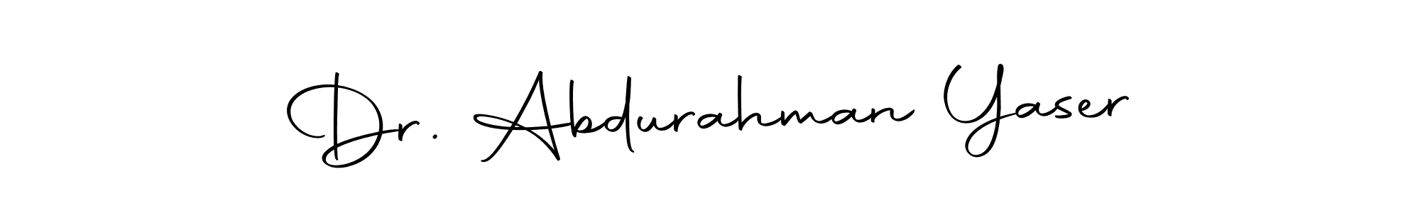 You can use this online signature creator to create a handwritten signature for the name Dr. Abdurahman Yaser. This is the best online autograph maker. Dr. Abdurahman Yaser signature style 10 images and pictures png