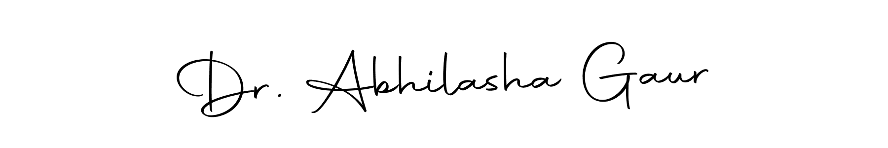 Create a beautiful signature design for name Dr. Abhilasha Gaur. With this signature (Autography-DOLnW) fonts, you can make a handwritten signature for free. Dr. Abhilasha Gaur signature style 10 images and pictures png