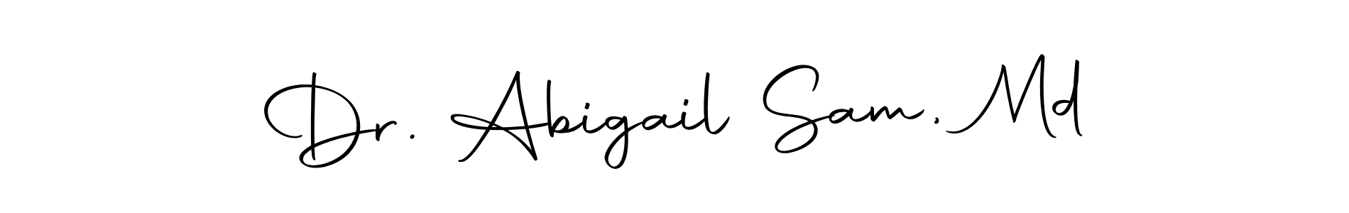 Make a beautiful signature design for name Dr. Abigail Sam, Md. With this signature (Autography-DOLnW) style, you can create a handwritten signature for free. Dr. Abigail Sam, Md signature style 10 images and pictures png