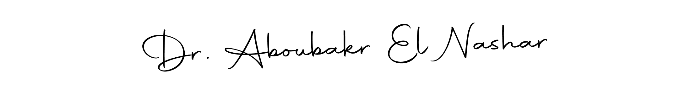 How to make Dr. Aboubakr El Nashar name signature. Use Autography-DOLnW style for creating short signs online. This is the latest handwritten sign. Dr. Aboubakr El Nashar signature style 10 images and pictures png