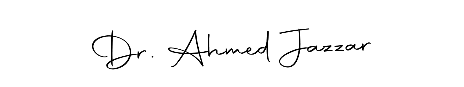 How to make Dr. Ahmed Jazzar name signature. Use Autography-DOLnW style for creating short signs online. This is the latest handwritten sign. Dr. Ahmed Jazzar signature style 10 images and pictures png