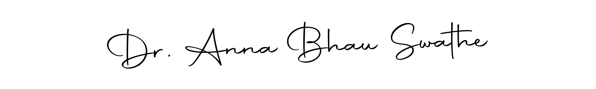 The best way (Autography-DOLnW) to make a short signature is to pick only two or three words in your name. The name Dr. Anna Bhau Swathe include a total of six letters. For converting this name. Dr. Anna Bhau Swathe signature style 10 images and pictures png