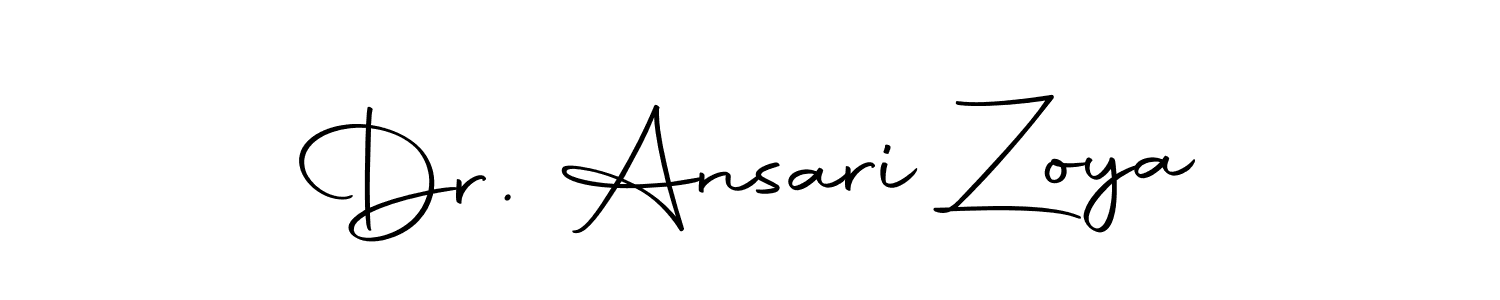 How to make Dr. Ansari Zoya signature? Autography-DOLnW is a professional autograph style. Create handwritten signature for Dr. Ansari Zoya name. Dr. Ansari Zoya signature style 10 images and pictures png