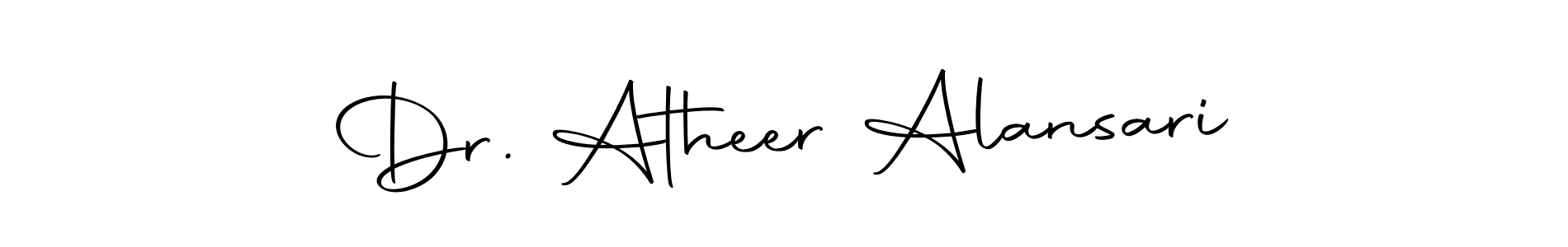 Design your own signature with our free online signature maker. With this signature software, you can create a handwritten (Autography-DOLnW) signature for name Dr. Atheer Alansari. Dr. Atheer Alansari signature style 10 images and pictures png