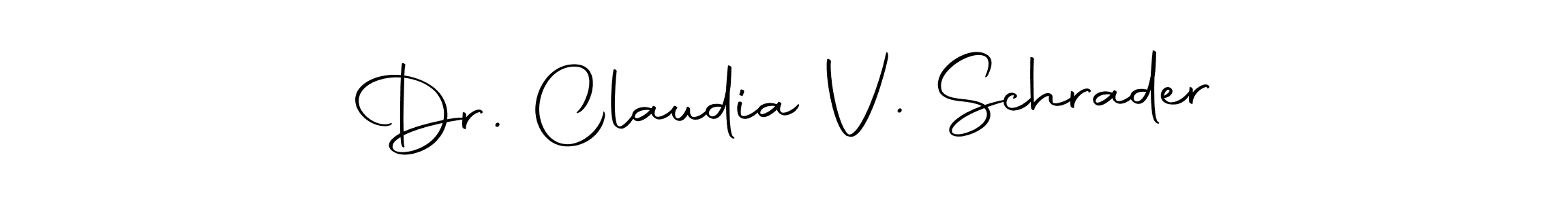 How to make Dr. Claudia V. Schrader name signature. Use Autography-DOLnW style for creating short signs online. This is the latest handwritten sign. Dr. Claudia V. Schrader signature style 10 images and pictures png