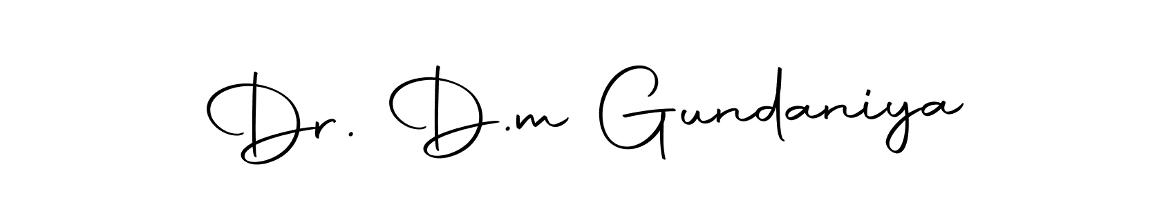 Use a signature maker to create a handwritten signature online. With this signature software, you can design (Autography-DOLnW) your own signature for name Dr. D.m Gundaniya. Dr. D.m Gundaniya signature style 10 images and pictures png