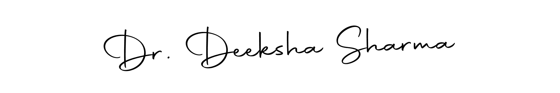 Create a beautiful signature design for name Dr. Deeksha Sharma. With this signature (Autography-DOLnW) fonts, you can make a handwritten signature for free. Dr. Deeksha Sharma signature style 10 images and pictures png