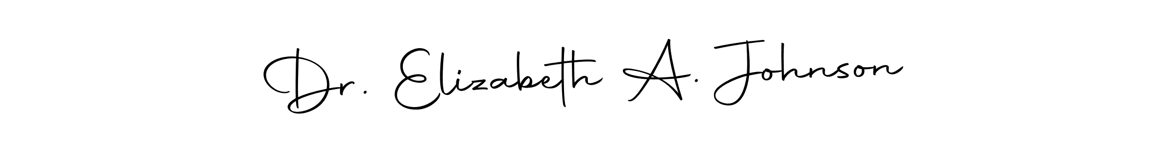 The best way (Autography-DOLnW) to make a short signature is to pick only two or three words in your name. The name Dr. Elizabeth A. Johnson include a total of six letters. For converting this name. Dr. Elizabeth A. Johnson signature style 10 images and pictures png