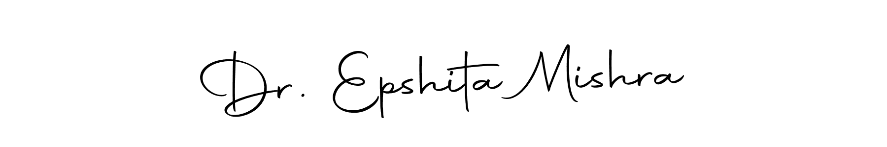 The best way (Autography-DOLnW) to make a short signature is to pick only two or three words in your name. The name Dr. Epshita Mishra include a total of six letters. For converting this name. Dr. Epshita Mishra signature style 10 images and pictures png