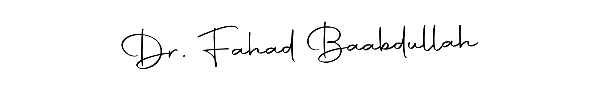 Create a beautiful signature design for name Dr. Fahad Baabdullah. With this signature (Autography-DOLnW) fonts, you can make a handwritten signature for free. Dr. Fahad Baabdullah signature style 10 images and pictures png