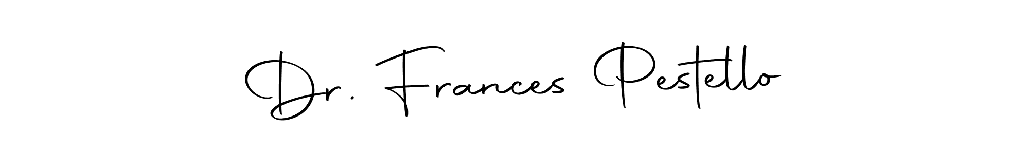 Here are the top 10 professional signature styles for the name Dr. Frances Pestello. These are the best autograph styles you can use for your name. Dr. Frances Pestello signature style 10 images and pictures png