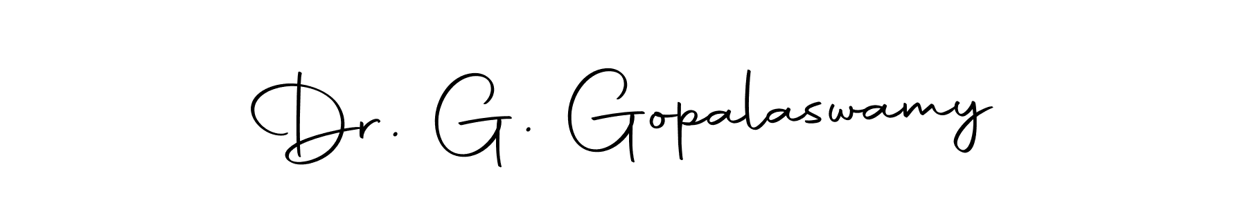 Design your own signature with our free online signature maker. With this signature software, you can create a handwritten (Autography-DOLnW) signature for name Dr. G. Gopalaswamy. Dr. G. Gopalaswamy signature style 10 images and pictures png