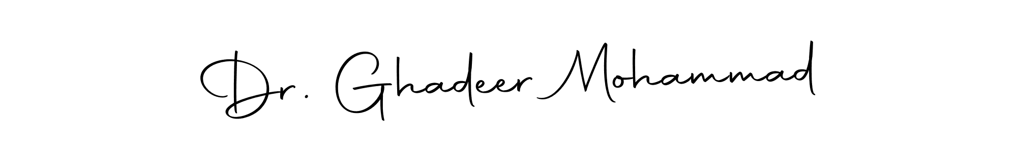 Make a beautiful signature design for name Dr. Ghadeer Mohammad. Use this online signature maker to create a handwritten signature for free. Dr. Ghadeer Mohammad signature style 10 images and pictures png