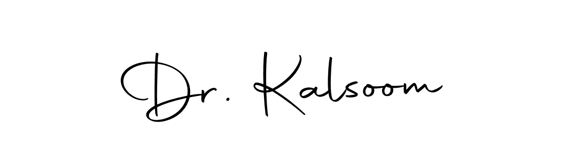 Design your own signature with our free online signature maker. With this signature software, you can create a handwritten (Autography-DOLnW) signature for name Dr. Kalsoom. Dr. Kalsoom signature style 10 images and pictures png