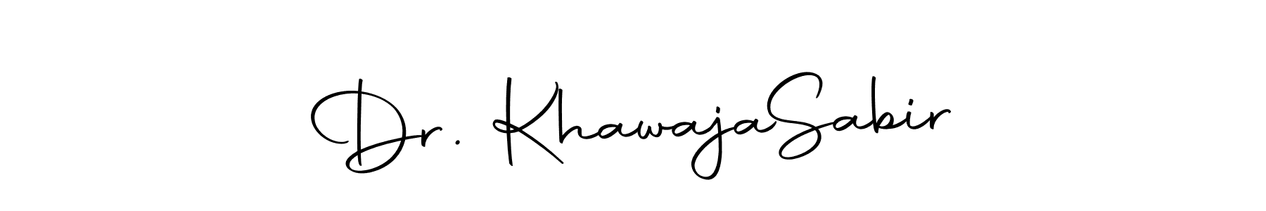 You should practise on your own different ways (Autography-DOLnW) to write your name (Dr. Khawaja  Sabir) in signature. don't let someone else do it for you. Dr. Khawaja  Sabir signature style 10 images and pictures png