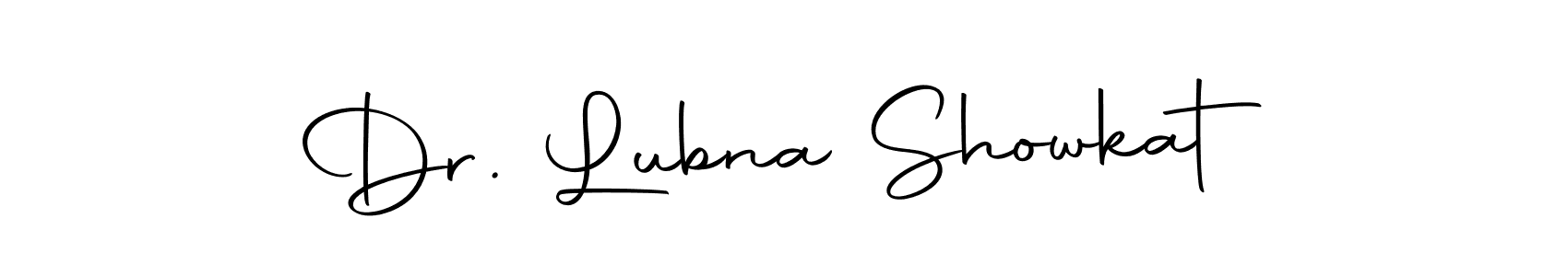 Autography-DOLnW is a professional signature style that is perfect for those who want to add a touch of class to their signature. It is also a great choice for those who want to make their signature more unique. Get Dr. Lubna Showkat name to fancy signature for free. Dr. Lubna Showkat signature style 10 images and pictures png