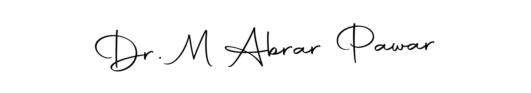 You should practise on your own different ways (Autography-DOLnW) to write your name (Dr. M Abrar Pawar) in signature. don't let someone else do it for you. Dr. M Abrar Pawar signature style 10 images and pictures png