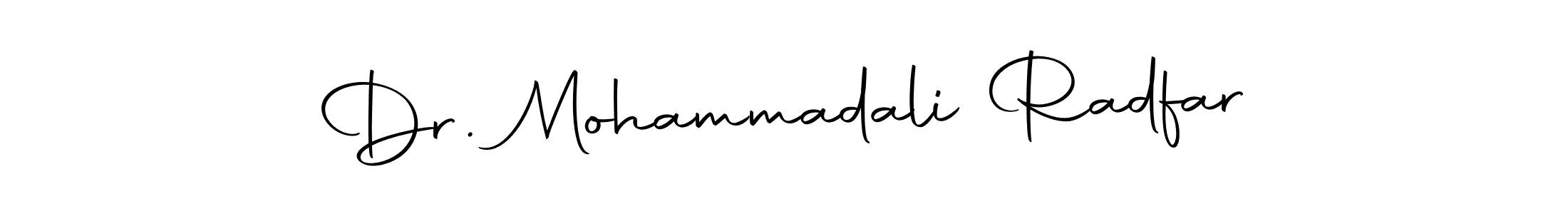 You can use this online signature creator to create a handwritten signature for the name Dr. Mohammadali Radfar. This is the best online autograph maker. Dr. Mohammadali Radfar signature style 10 images and pictures png