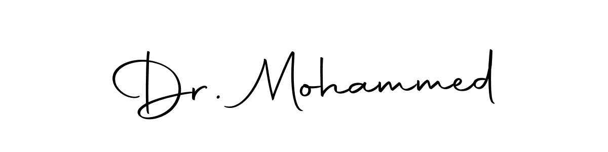 Create a beautiful signature design for name Dr. Mohammed. With this signature (Autography-DOLnW) fonts, you can make a handwritten signature for free. Dr. Mohammed signature style 10 images and pictures png