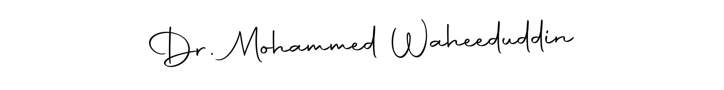 Design your own signature with our free online signature maker. With this signature software, you can create a handwritten (Autography-DOLnW) signature for name Dr. Mohammed Waheeduddin. Dr. Mohammed Waheeduddin signature style 10 images and pictures png