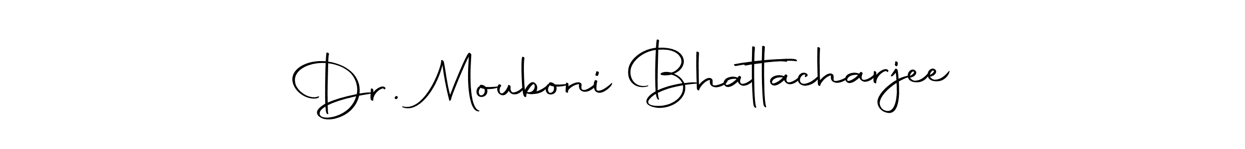 Here are the top 10 professional signature styles for the name Dr. Mouboni Bhattacharjee. These are the best autograph styles you can use for your name. Dr. Mouboni Bhattacharjee signature style 10 images and pictures png