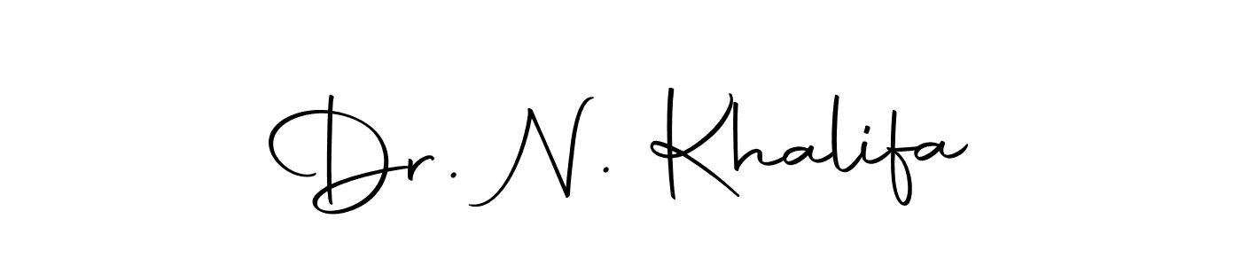 Dr. N. Khalifa stylish signature style. Best Handwritten Sign (Autography-DOLnW) for my name. Handwritten Signature Collection Ideas for my name Dr. N. Khalifa. Dr. N. Khalifa signature style 10 images and pictures png