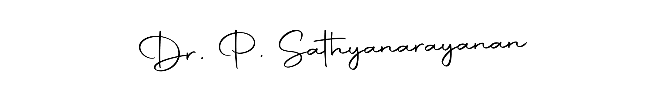 How to make Dr. P. Sathyanarayanan name signature. Use Autography-DOLnW style for creating short signs online. This is the latest handwritten sign. Dr. P. Sathyanarayanan signature style 10 images and pictures png