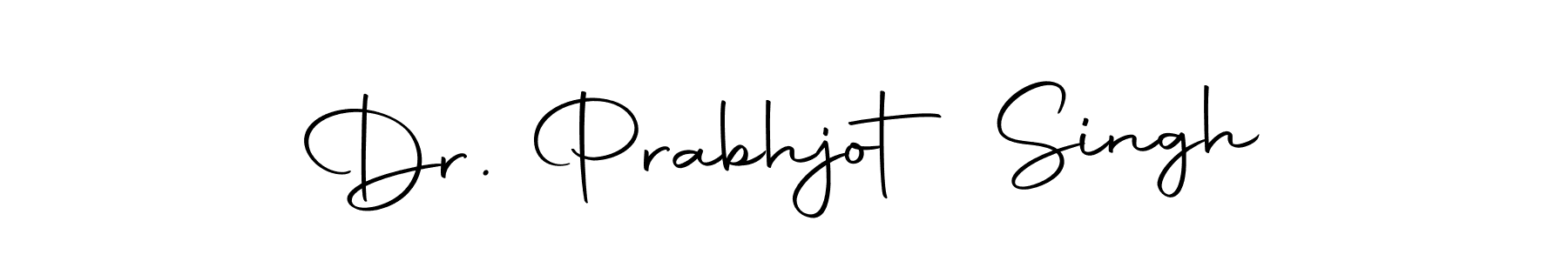 How to make Dr. Prabhjot Singh name signature. Use Autography-DOLnW style for creating short signs online. This is the latest handwritten sign. Dr. Prabhjot Singh signature style 10 images and pictures png