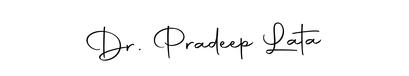 if you are searching for the best signature style for your name Dr. Pradeep Lata. so please give up your signature search. here we have designed multiple signature styles  using Autography-DOLnW. Dr. Pradeep Lata signature style 10 images and pictures png