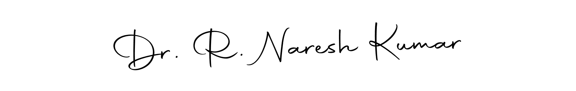 Use a signature maker to create a handwritten signature online. With this signature software, you can design (Autography-DOLnW) your own signature for name Dr. R. Naresh Kumar. Dr. R. Naresh Kumar signature style 10 images and pictures png