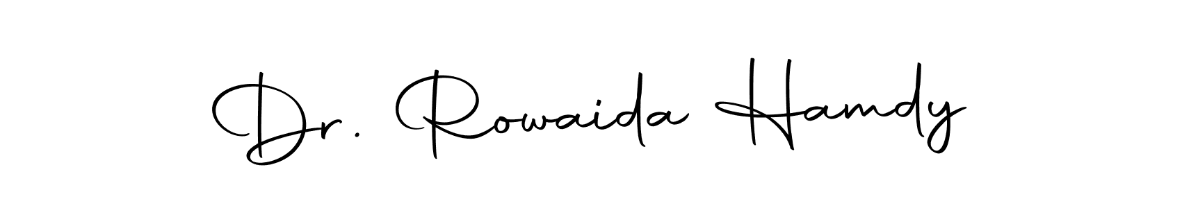 Design your own signature with our free online signature maker. With this signature software, you can create a handwritten (Autography-DOLnW) signature for name Dr. Rowaida Hamdy. Dr. Rowaida Hamdy signature style 10 images and pictures png