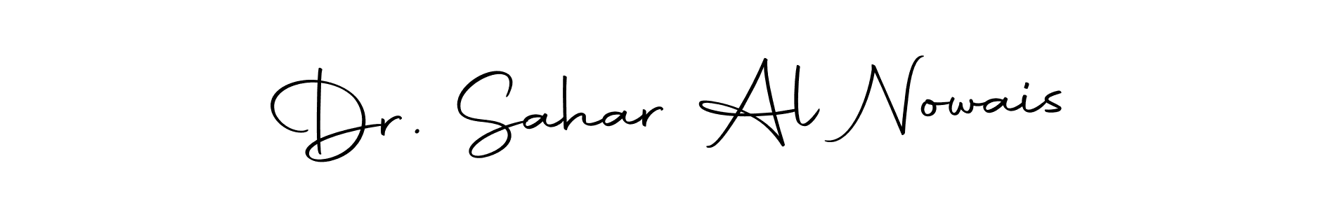 The best way (Autography-DOLnW) to make a short signature is to pick only two or three words in your name. The name Dr. Sahar Al Nowais include a total of six letters. For converting this name. Dr. Sahar Al Nowais signature style 10 images and pictures png