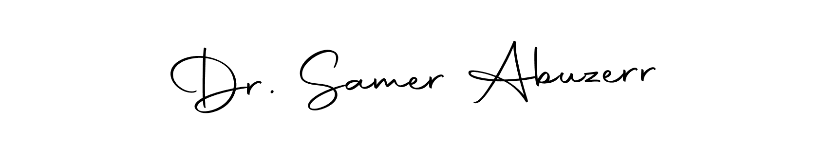 You should practise on your own different ways (Autography-DOLnW) to write your name (Dr. Samer Abuzerr) in signature. don't let someone else do it for you. Dr. Samer Abuzerr signature style 10 images and pictures png