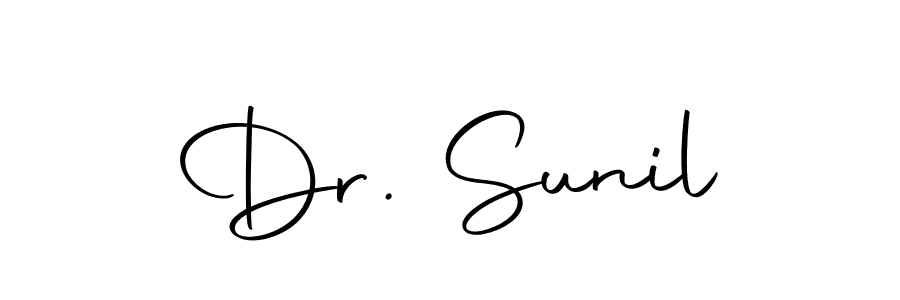 Use a signature maker to create a handwritten signature online. With this signature software, you can design (Autography-DOLnW) your own signature for name Dr. Sunil. Dr. Sunil signature style 10 images and pictures png