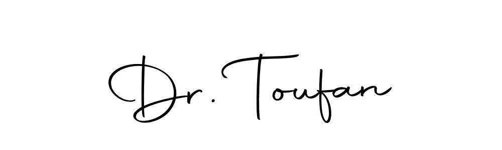 How to make Dr. Toufan name signature. Use Autography-DOLnW style for creating short signs online. This is the latest handwritten sign. Dr. Toufan signature style 10 images and pictures png