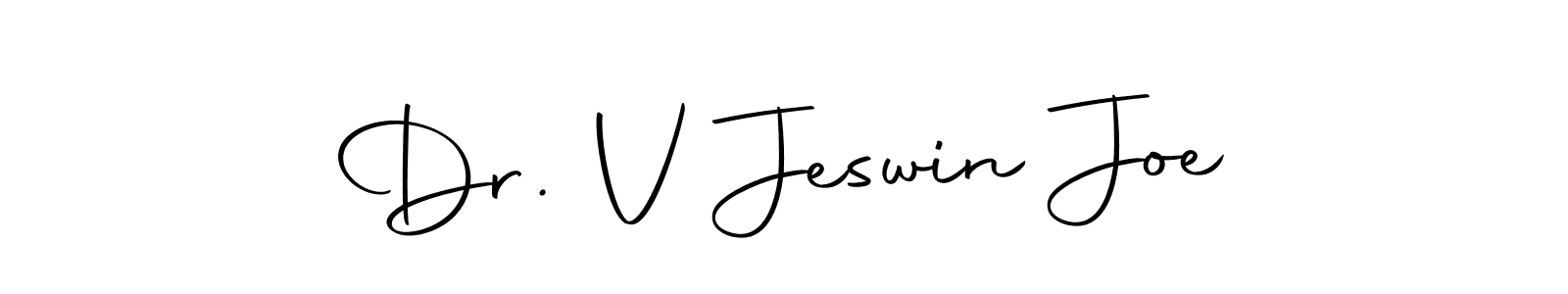 Also we have Dr. V Jeswin Joe name is the best signature style. Create professional handwritten signature collection using Autography-DOLnW autograph style. Dr. V Jeswin Joe signature style 10 images and pictures png