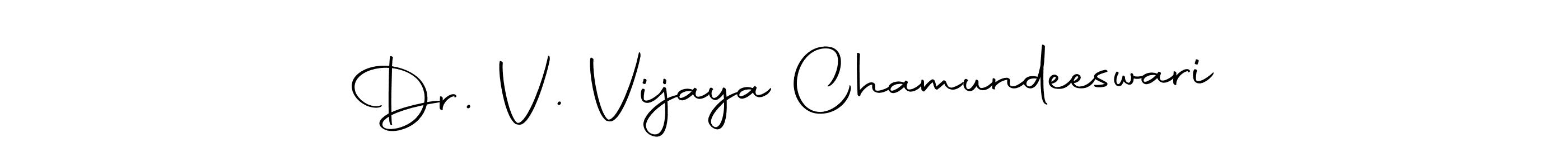 You can use this online signature creator to create a handwritten signature for the name Dr. V. Vijaya Chamundeeswari. This is the best online autograph maker. Dr. V. Vijaya Chamundeeswari signature style 10 images and pictures png