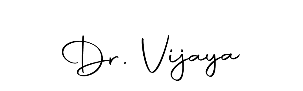 How to make Dr. Vijaya name signature. Use Autography-DOLnW style for creating short signs online. This is the latest handwritten sign. Dr. Vijaya signature style 10 images and pictures png