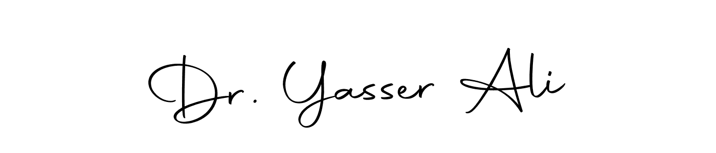 The best way (Autography-DOLnW) to make a short signature is to pick only two or three words in your name. The name Dr. Yasser Ali include a total of six letters. For converting this name. Dr. Yasser Ali signature style 10 images and pictures png