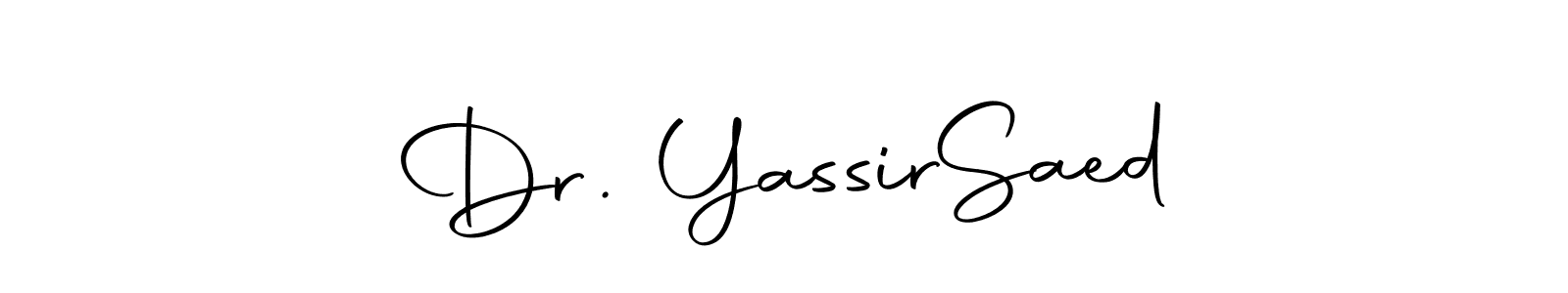 You should practise on your own different ways (Autography-DOLnW) to write your name (Dr. Yassir  Saed) in signature. don't let someone else do it for you. Dr. Yassir  Saed signature style 10 images and pictures png