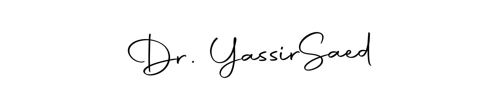 Make a beautiful signature design for name Dr. Yassir  Saed. Use this online signature maker to create a handwritten signature for free. Dr. Yassir  Saed signature style 10 images and pictures png