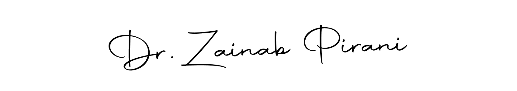 Use a signature maker to create a handwritten signature online. With this signature software, you can design (Autography-DOLnW) your own signature for name Dr. Zainab Pirani. Dr. Zainab Pirani signature style 10 images and pictures png