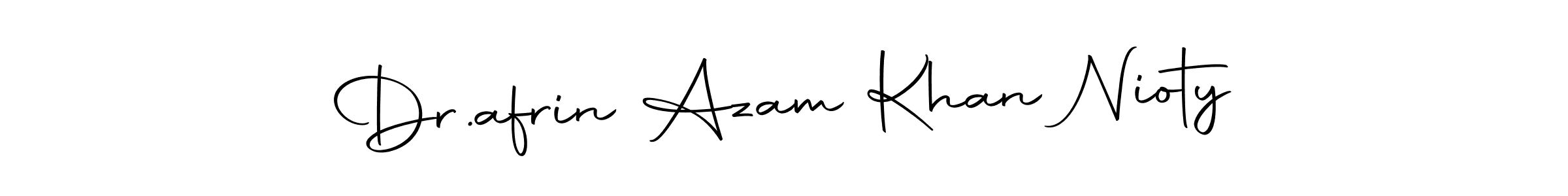 How to make Dr.afrin Azam Khan Nioty name signature. Use Autography-DOLnW style for creating short signs online. This is the latest handwritten sign. Dr.afrin Azam Khan Nioty signature style 10 images and pictures png
