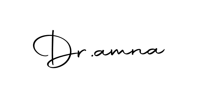 You should practise on your own different ways (Autography-DOLnW) to write your name (Dr.amna) in signature. don't let someone else do it for you. Dr.amna signature style 10 images and pictures png