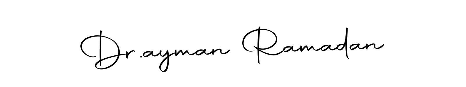 Create a beautiful signature design for name Dr.ayman Ramadan. With this signature (Autography-DOLnW) fonts, you can make a handwritten signature for free. Dr.ayman Ramadan signature style 10 images and pictures png