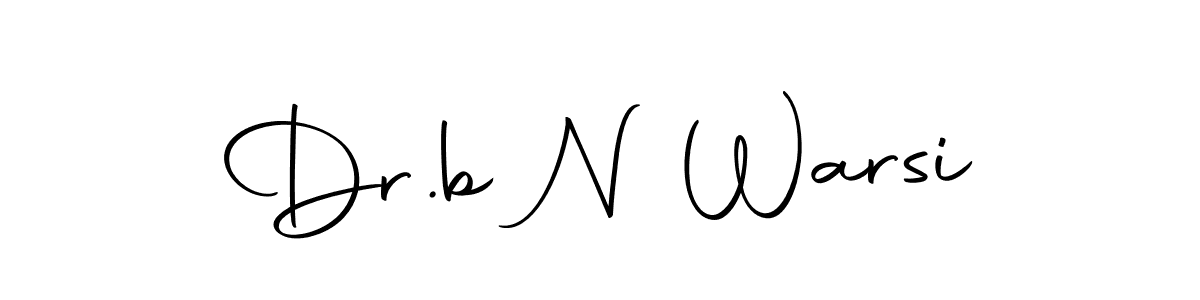 You should practise on your own different ways (Autography-DOLnW) to write your name (Dr.b N Warsi) in signature. don't let someone else do it for you. Dr.b N Warsi signature style 10 images and pictures png